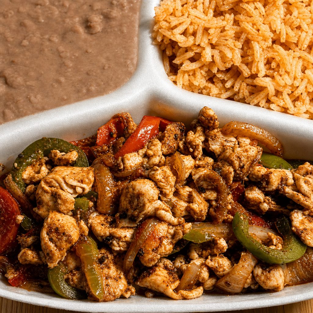 Steak Fajitas or Chicken Fajitas.