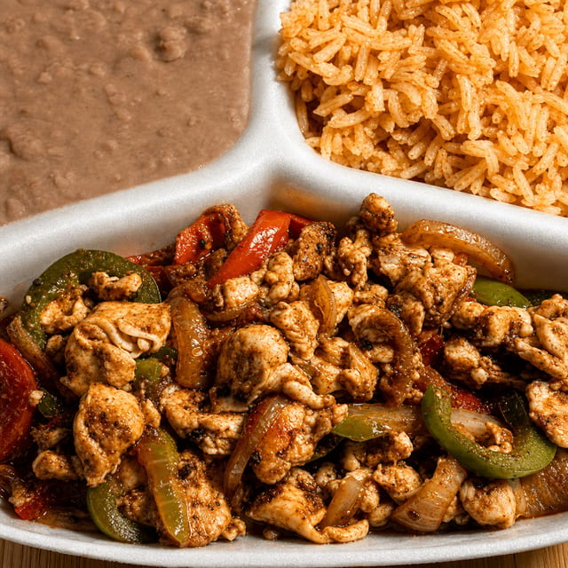 Steak Fajitas or Chicken Fajitas.
