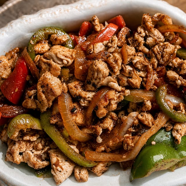 Chicken Fajitas Burrito.