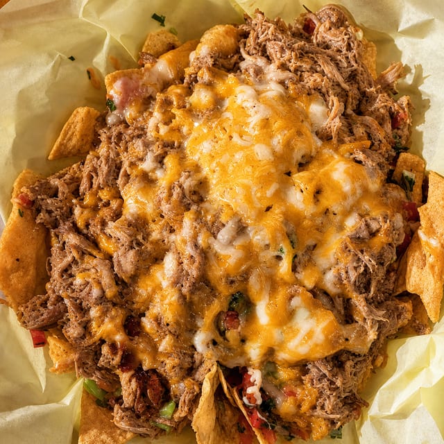 Carnitas Nachos.