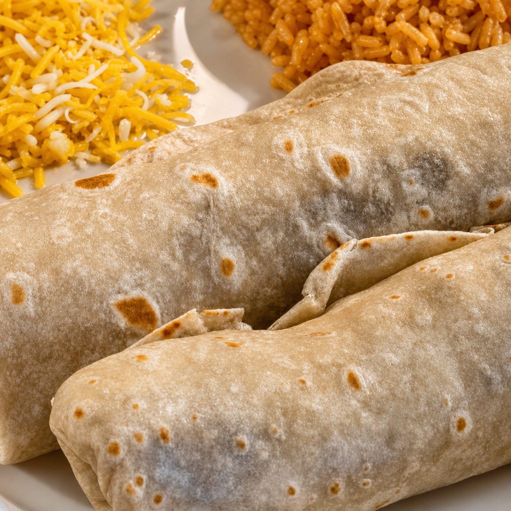 Two Beef or Chicken Burritos.
