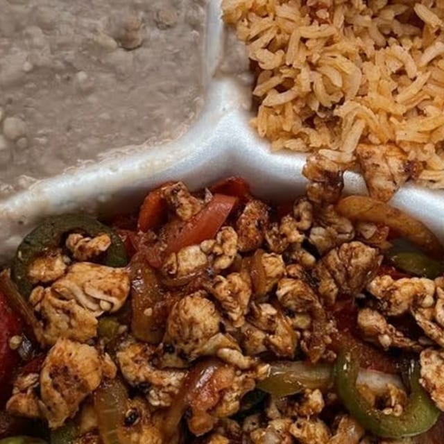 Steak Fajitas or Chicken Fajitas.