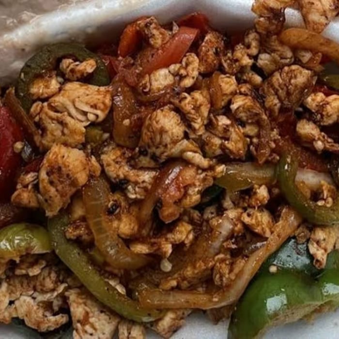 Chicken Fajitas Burrito.