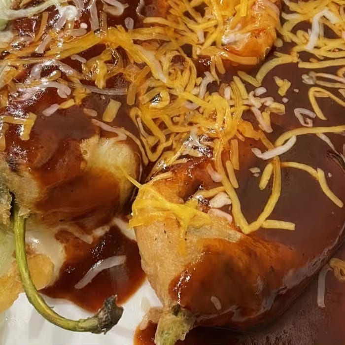 Two Chiles Rellenos.