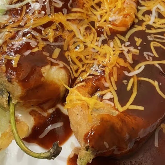 Two Chiles Rellenos.