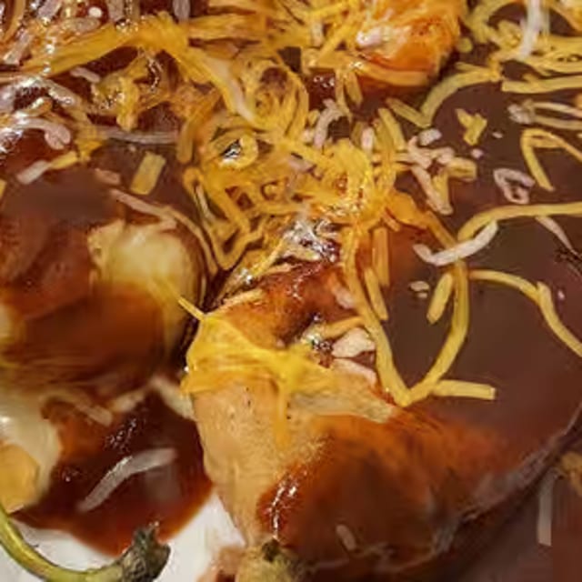 Two Chiles Rellenos.